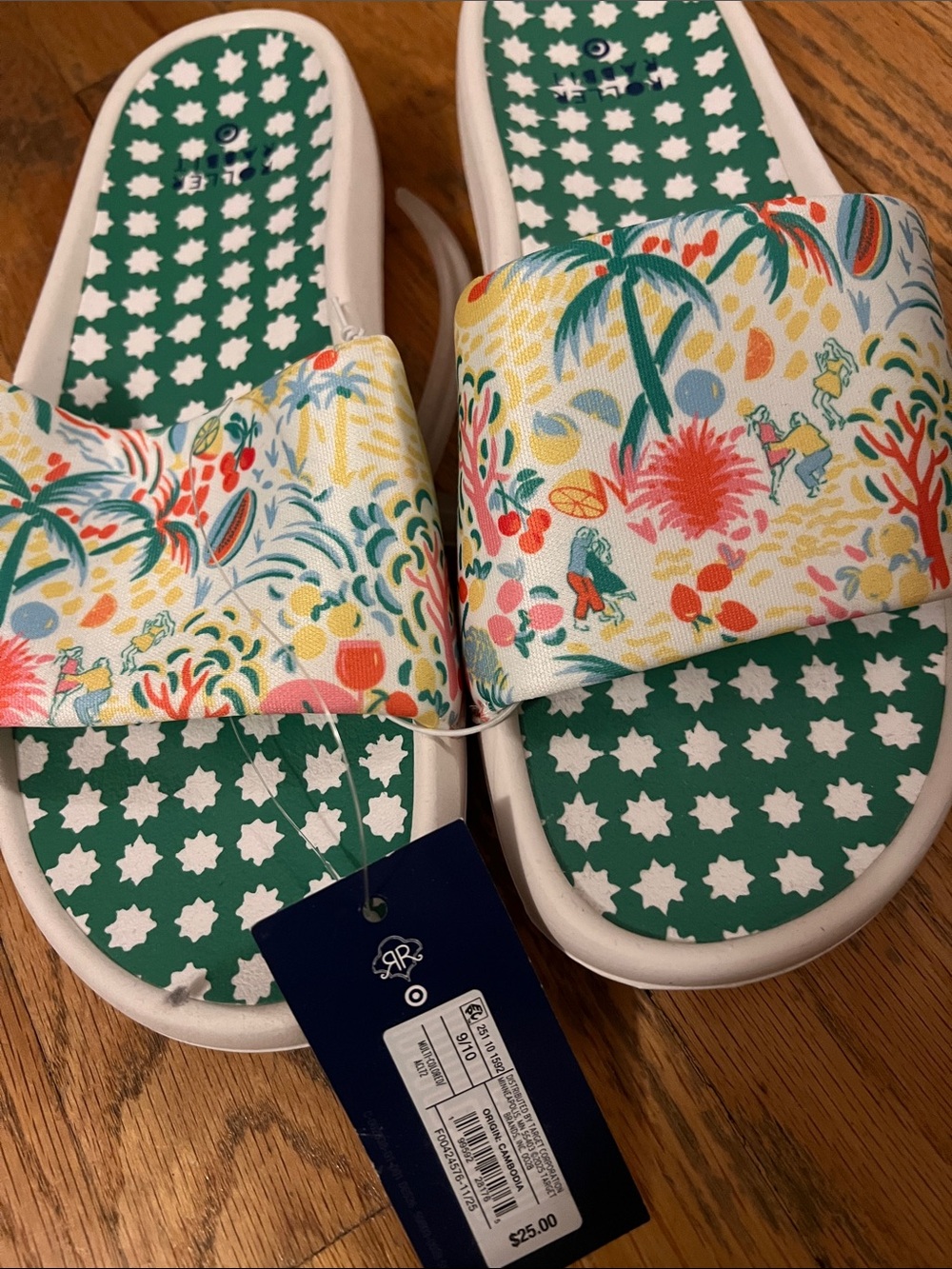Green Roller Rabbit sandals
